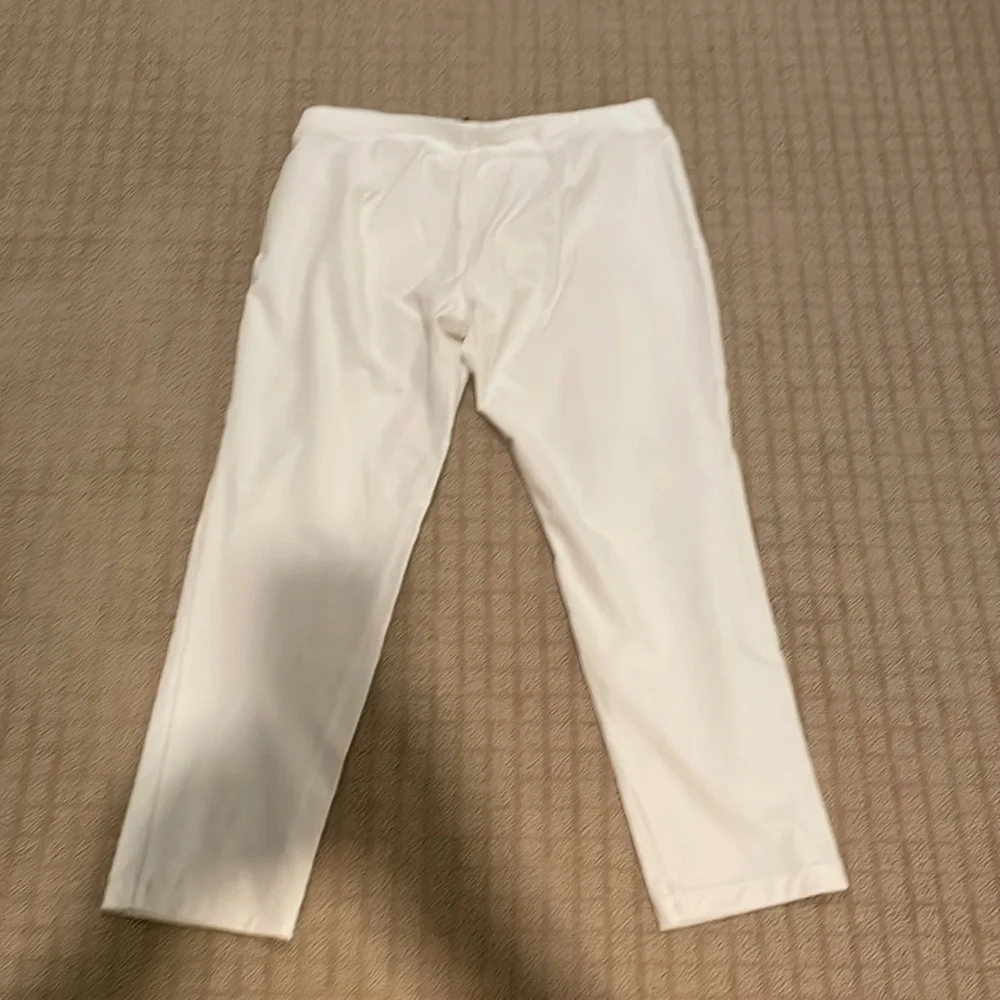 Eileen Fisher Ivory Textured Cropped Pants